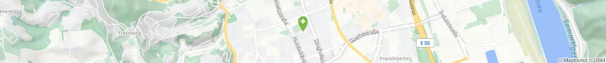 Kartendarstellung des Standorts für Hessenplatz-Apotheke in 4020 Linz